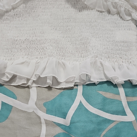 White Off-Shoulder Ruffle Top - Picture 5 of 7